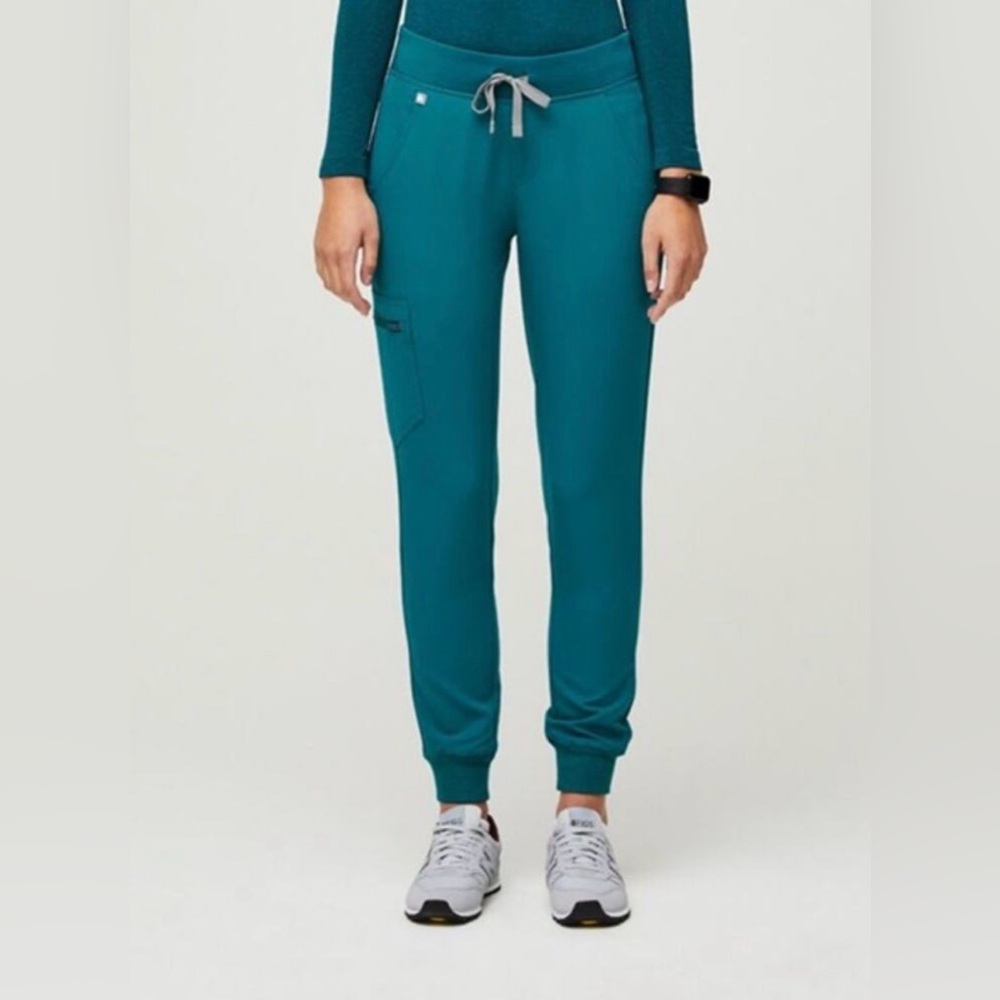 Figs teal Zamora jogger scrub pants